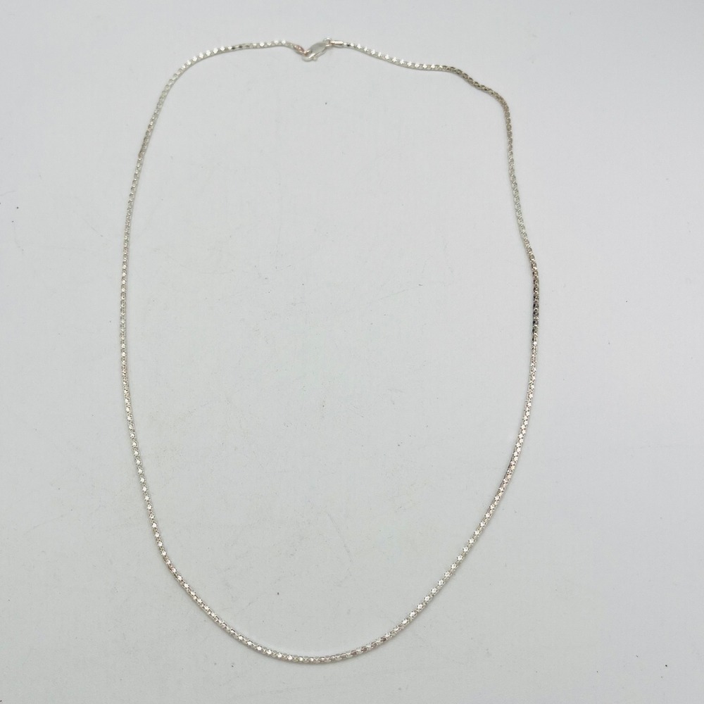 Milor Italy 925 Sterling Silver Popcorn Chain Necklace 22.5 Inch 3.62g